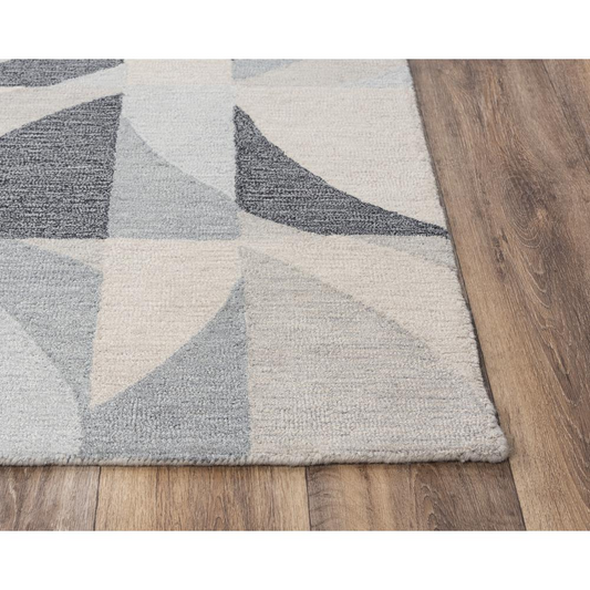 Neutral Statement Light Wool Area Rug 7'9"x9'9"
