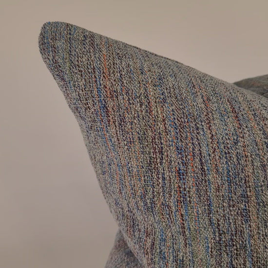 Turquoise Tweed Accent Pillow 16" feather insert