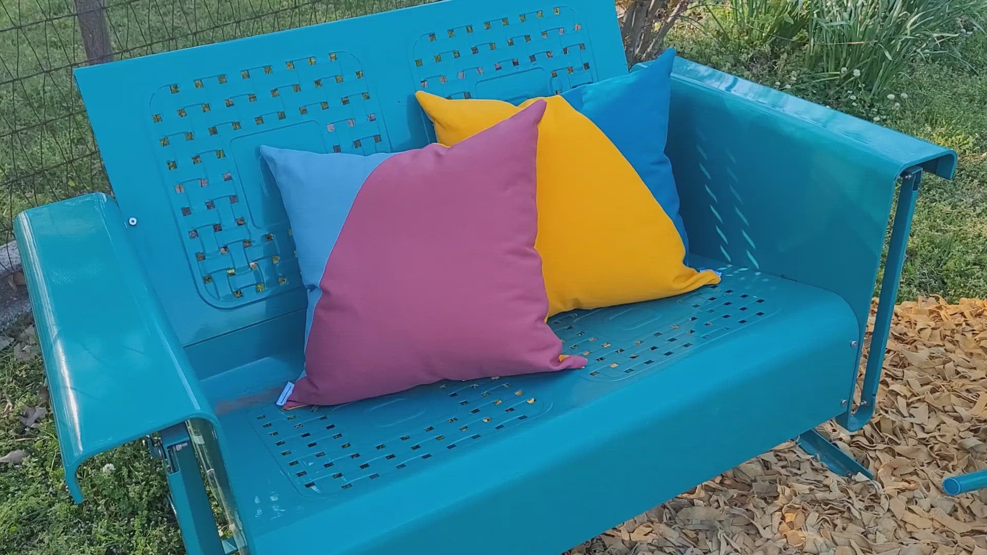 50s Mod Geometric Outdoor Throw Pillow 20"