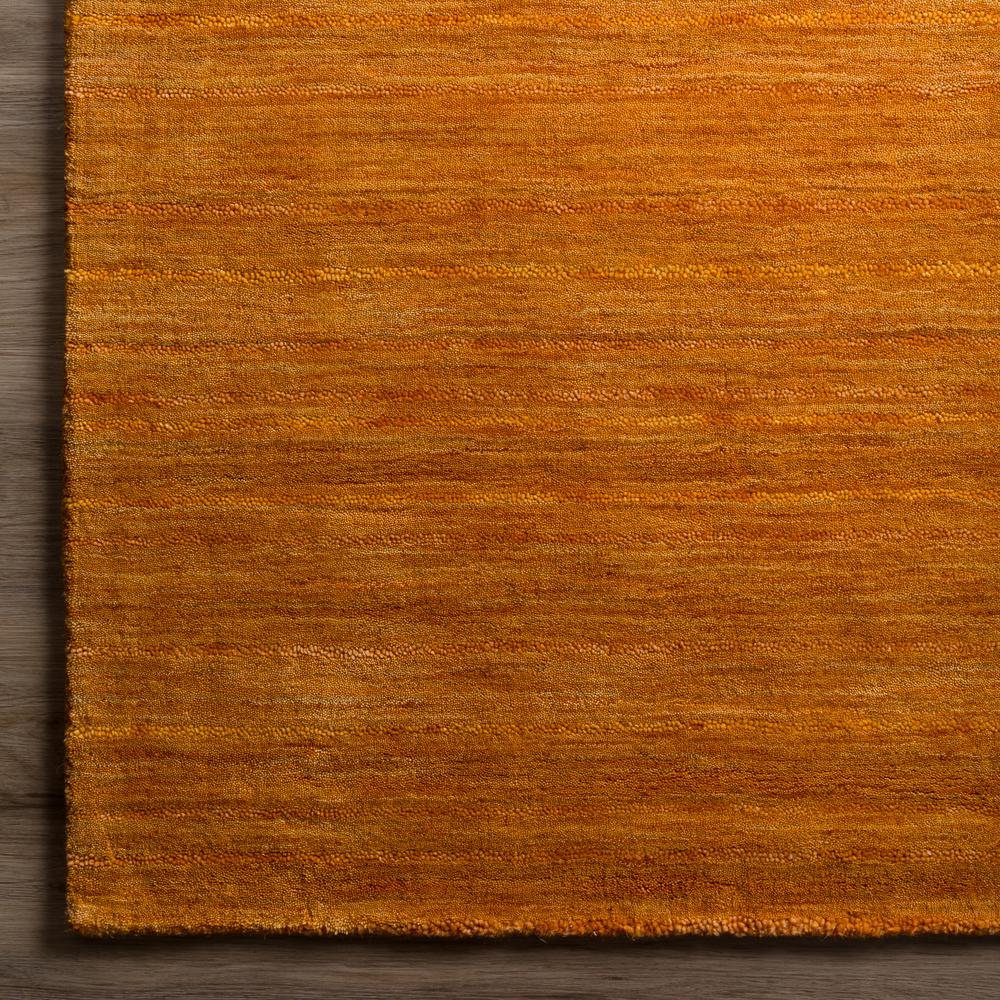 Textured Orange Wool Area Rug 5'x7'6"