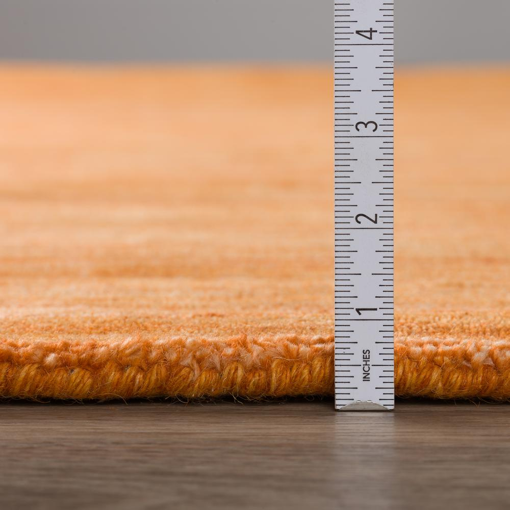 Textured Orange Wool Area Rug 5'x7'6"