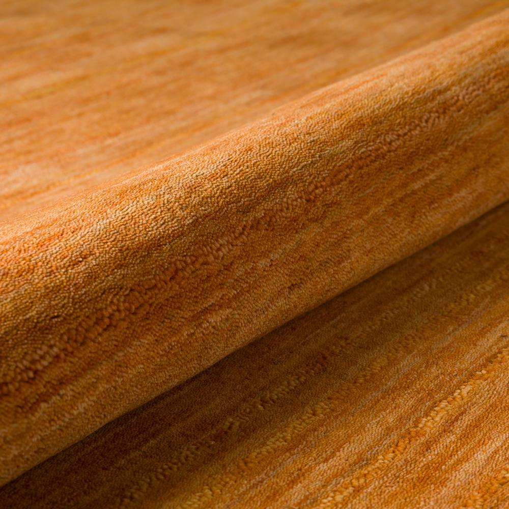 Textured Orange Wool Area Rug 5'x7'6"