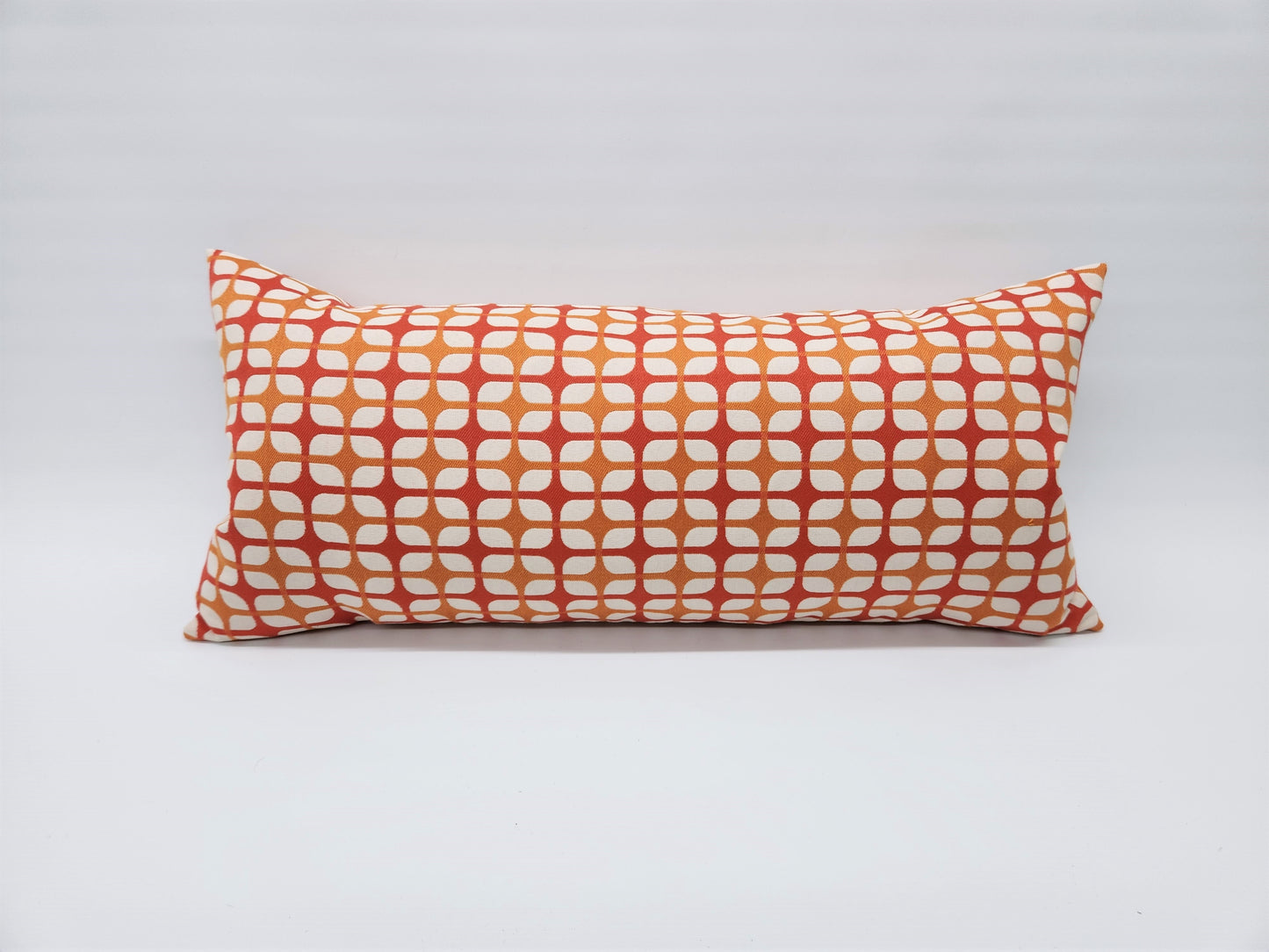Breeze Block Vintage Inspired Lumbar Pillow Cover, Tangerine, Various Sizes, with or without Inserts